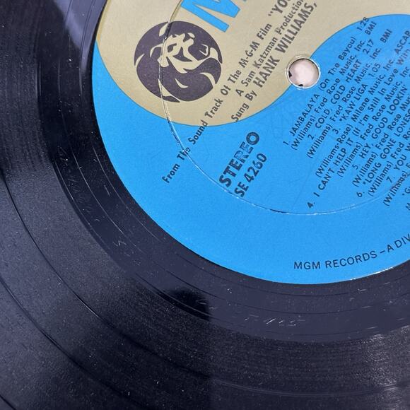 Vintage "Your Cheatin' Heart" LP OST Hank Williams Jr. 1964 MGM Mono Vinyl Clean - Picture 7 of 9